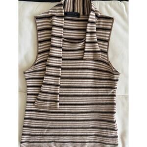 Prada Knit Sleeveless Striped Tank Top (Made in Italy, Size 38)
